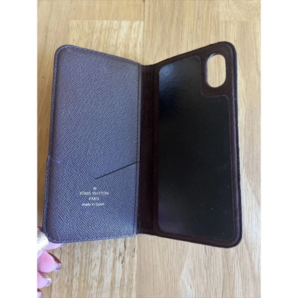 Authentic Louis Vuitton Monogram‎ Folio iPhone 7 Case Brown Ships from USA EUC